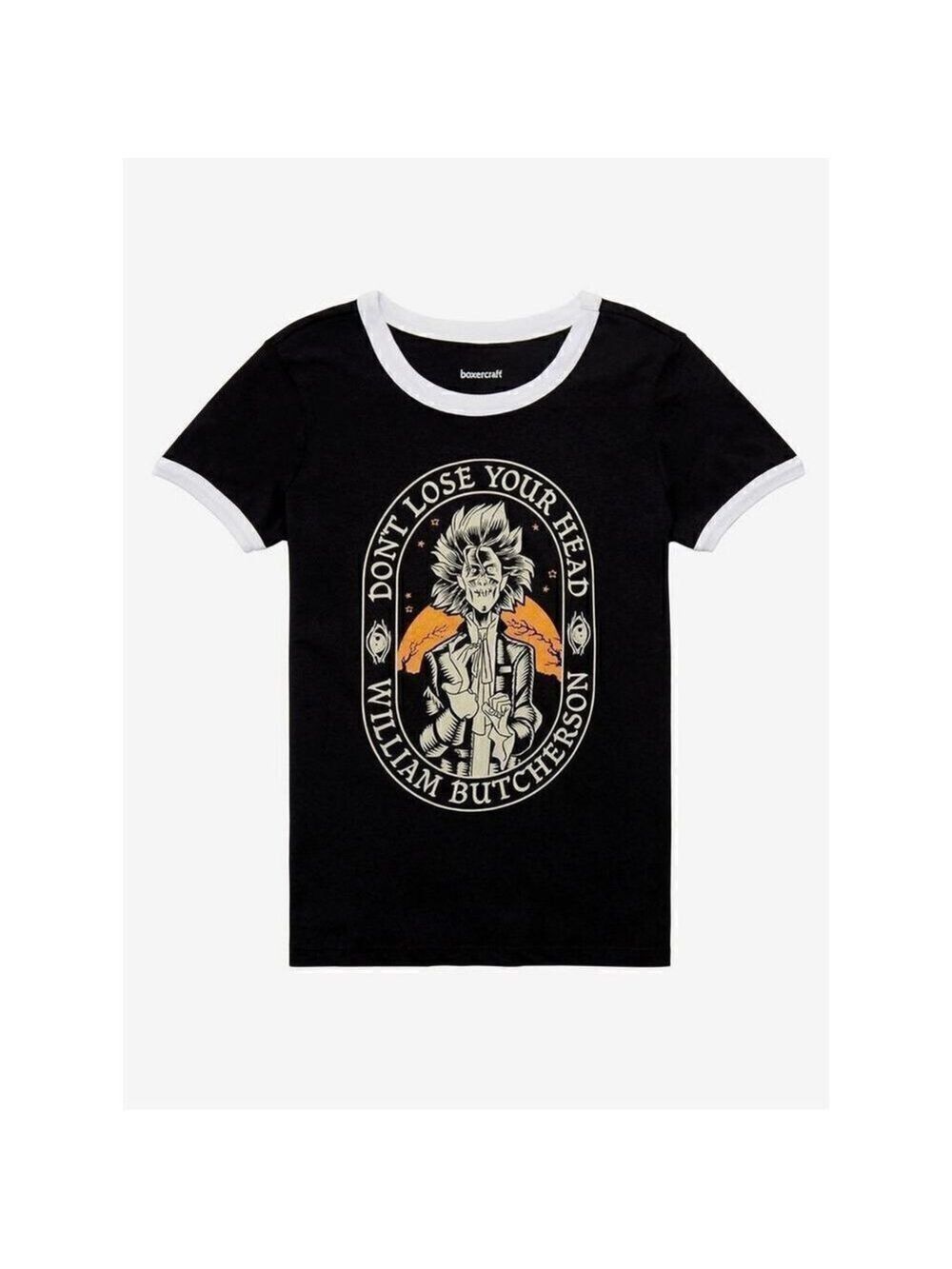 Hocus Pocus Don't Lose Your Head Billy Girls Ringer T-Shirt (Sm)